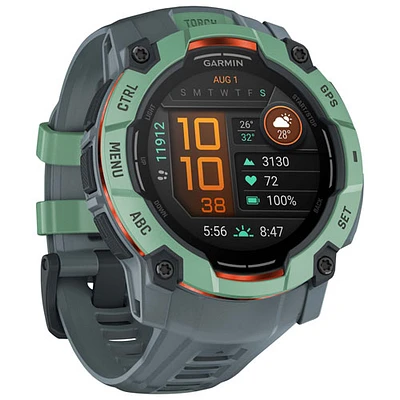 Montre intelligente multisport Bluetooth de 50 mm Instinct 3 AMOLED de Garmin - Néotropique/Crépuscule