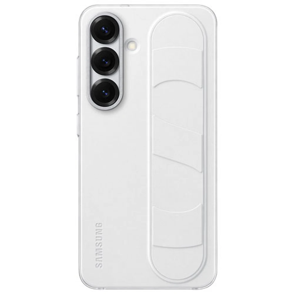 Étui rigide ajusté Standing Grip de Samsung pour Galaxy S25 - Blanc