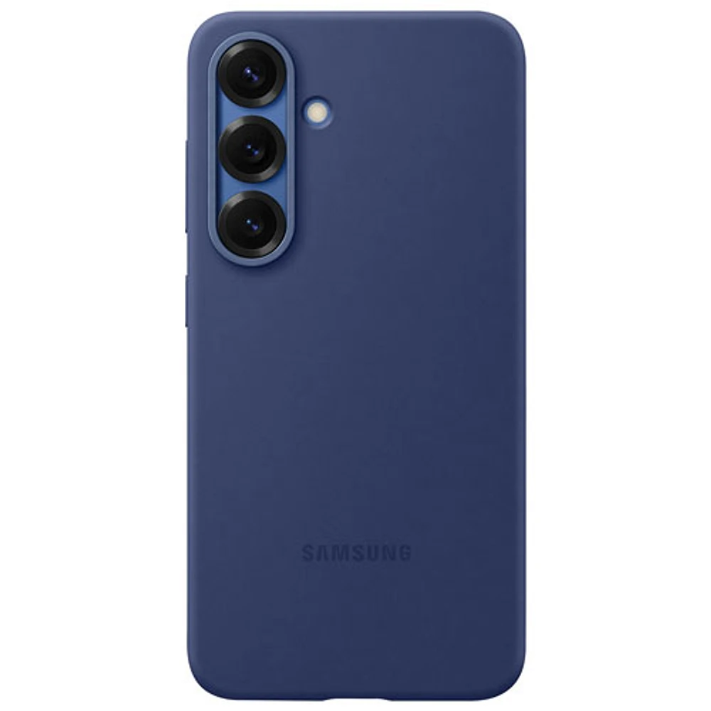 Étui souple ajusté en silicone de Samsung pour Galaxy S25 - Bleu