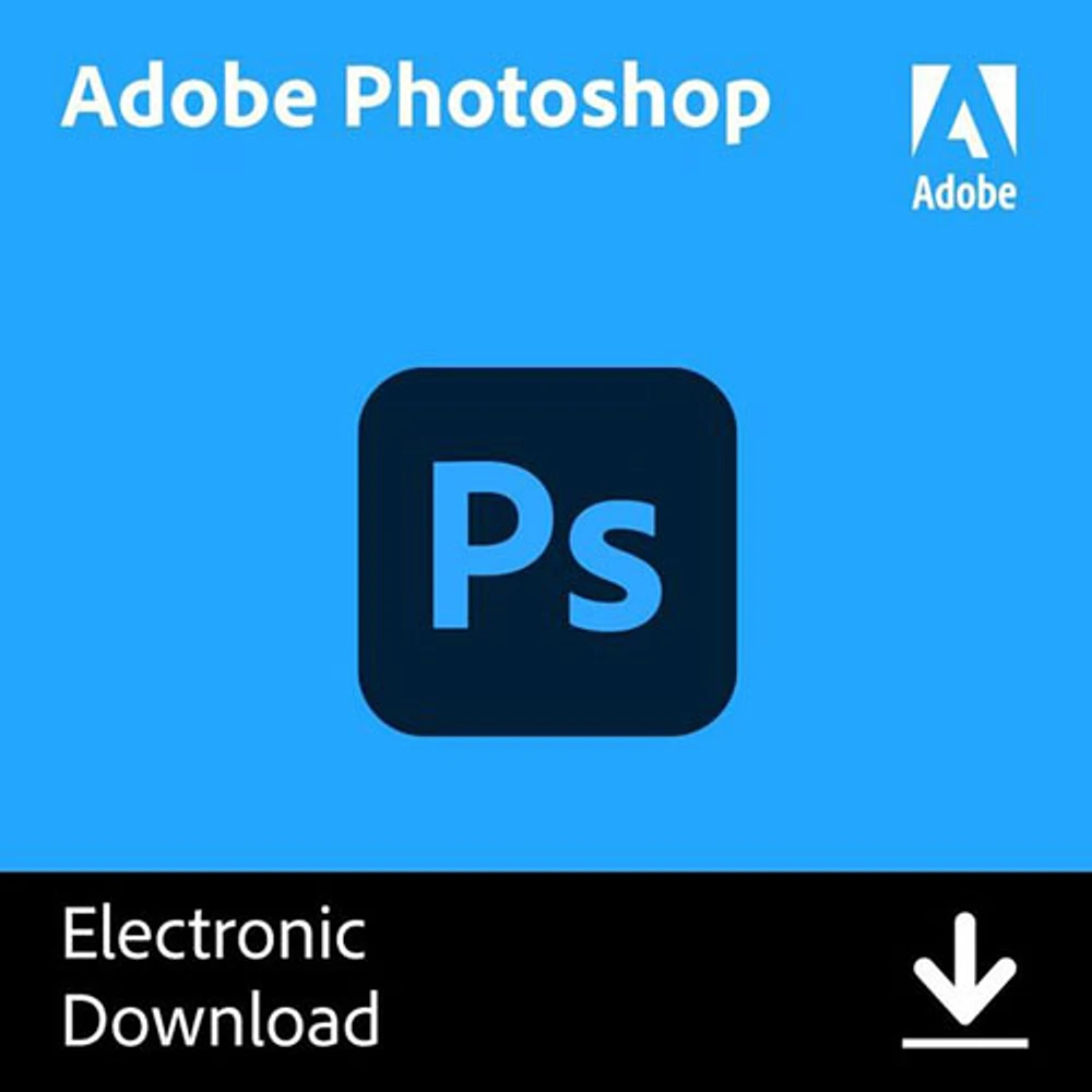 Adobe Photoshop (PC/Mac) - 1 utilisateur - 1 an - Téléchargement numérique