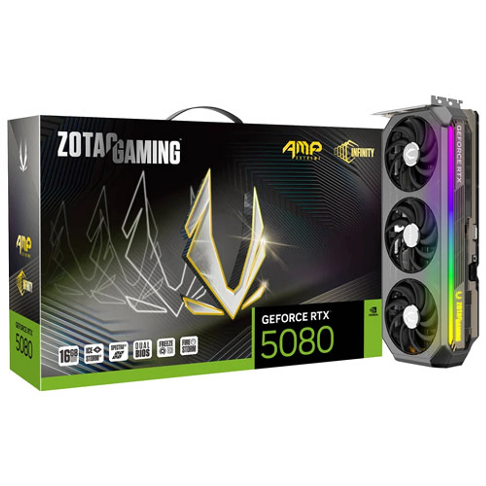 ZOTAC Gaming GeForce RTX 5080 AMP Extreme Infinity 16GB GDDR7 Video Card