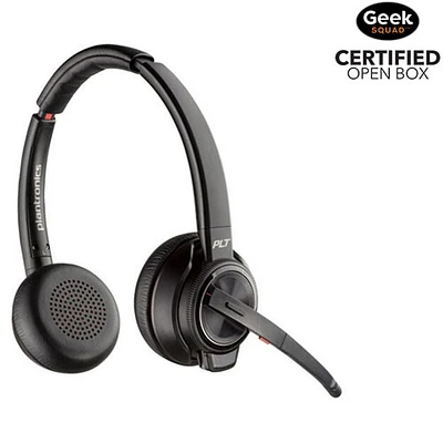 Boîte ouverte - Casque d'écoute Bluetooth sans fil à suppression du bruit Poly Savi 8220 avec micro de HP - Noir