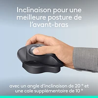 Logitech MX Ergo S Plus Advanced Ergonomic 2048 DPI Wireless Trackball Mouse - Graphite