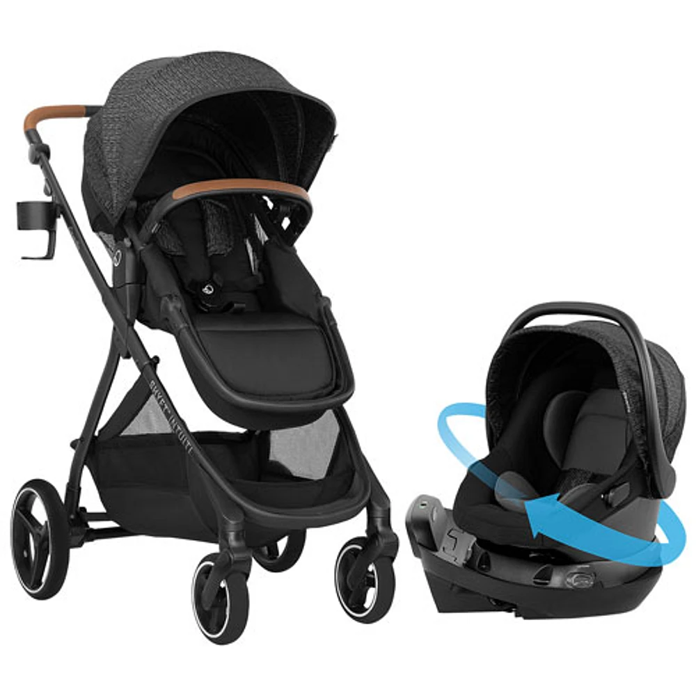 Système de voyage Shyft Intuiti d'Evenflo avec siège d'auto pour bébé Revolve180 LiteMax NXT - Noir