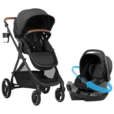 Système de voyage Shyft Intuiti d'Evenflo avec siège d'auto pour bébé Revolve180 LiteMax NXT - Noir