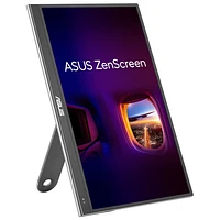 Moniteur DEL DELO HD intégrale 60 Hz 15,6 po avec temps de réponse gris à gris de 1 ms ZenScreen d'ASUS (MQ16AHE)