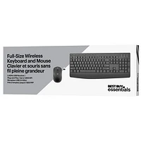 Best Buy Essentials Wireless 2.4G Ergonomic Keyboard & Mouse Combo - English