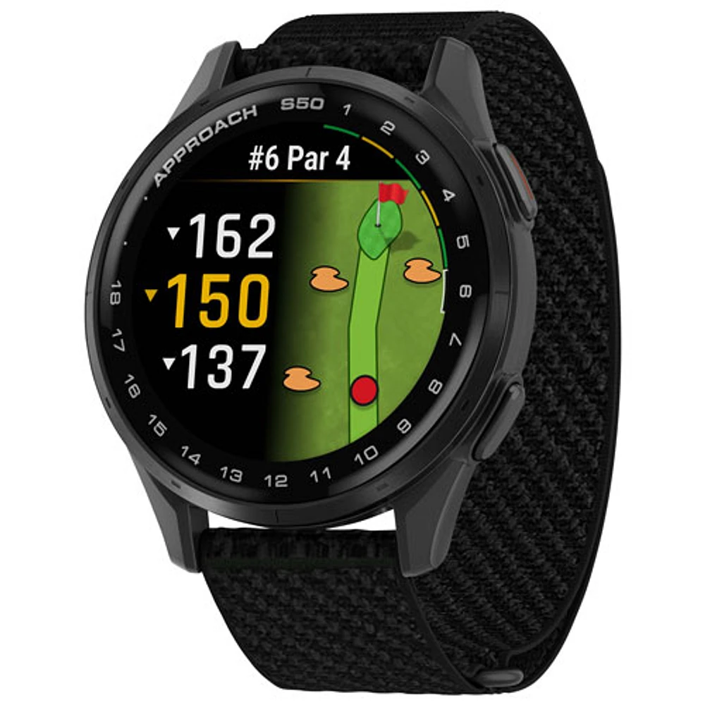 Garmin Approach S50 45mm AMOLED GPS Golf Smartwatch - Black