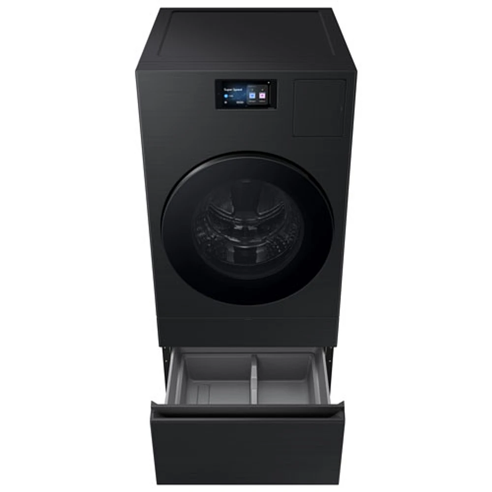 Duo laveuse-sécheuse électrique de 6,1 pi³ de Samsung (WD90F53AVBAC) - Noir brossé