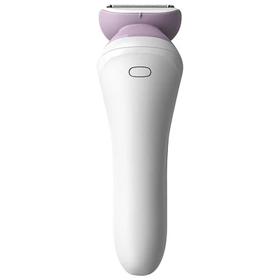 Philips Lady Series 6000 Wet & Dry Electric Shaver (BRL136/00) - White/Pink