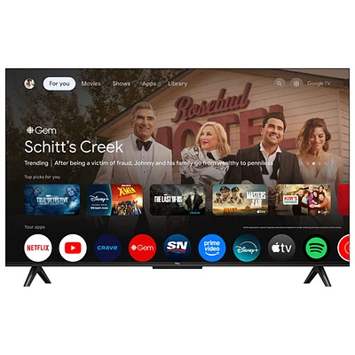 Téléviseur intelligent Google TV HDR DEL UHD 4K de 43 po série S45K de TCL (43S45K) - 2025