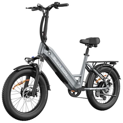 Vélo électrique repliable EB750S de Blutron (moteur 500 W/autonomie maximale 70 km/vitesse maximale 32 km/h) - Gris futuriste - Exclusivité Best Buy