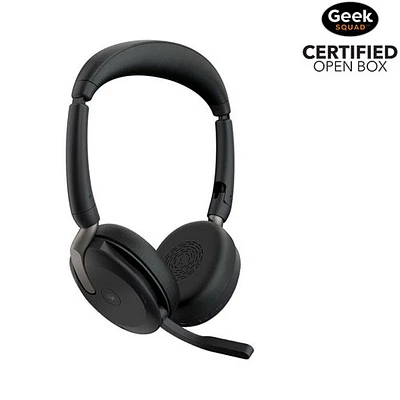 Boîte ouverte - Casque d'écoute Bluetooth 5.2 100 % sans fil à suppression active du bruit Evolve2 65 Flex avec microphone de Jabra