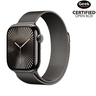Open Box - Apple Watch Series 10 (GPS + Cellular) 42mm Slate Titanium Case w/Slate Milanese Loop - M/L