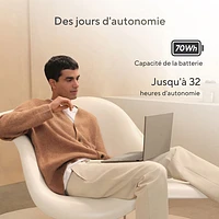 Portable Zenbook A14 14 po Copilot+ d'ASUS - Gris Islande (Snapdragon X/RAM 16 Go/SSD 1 To/Win 11)