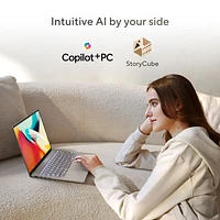Portable Zenbook A14 14 po Copilot+ d'ASUS - Gris Islande (Snapdragon X/RAM 16 Go/SSD 1 To/Win 11)