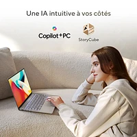 Portable Zenbook A14 14 po Copilot+ d'ASUS - Gris Islande (Snapdragon X/RAM 16 Go/SSD 1 To/Win 11)