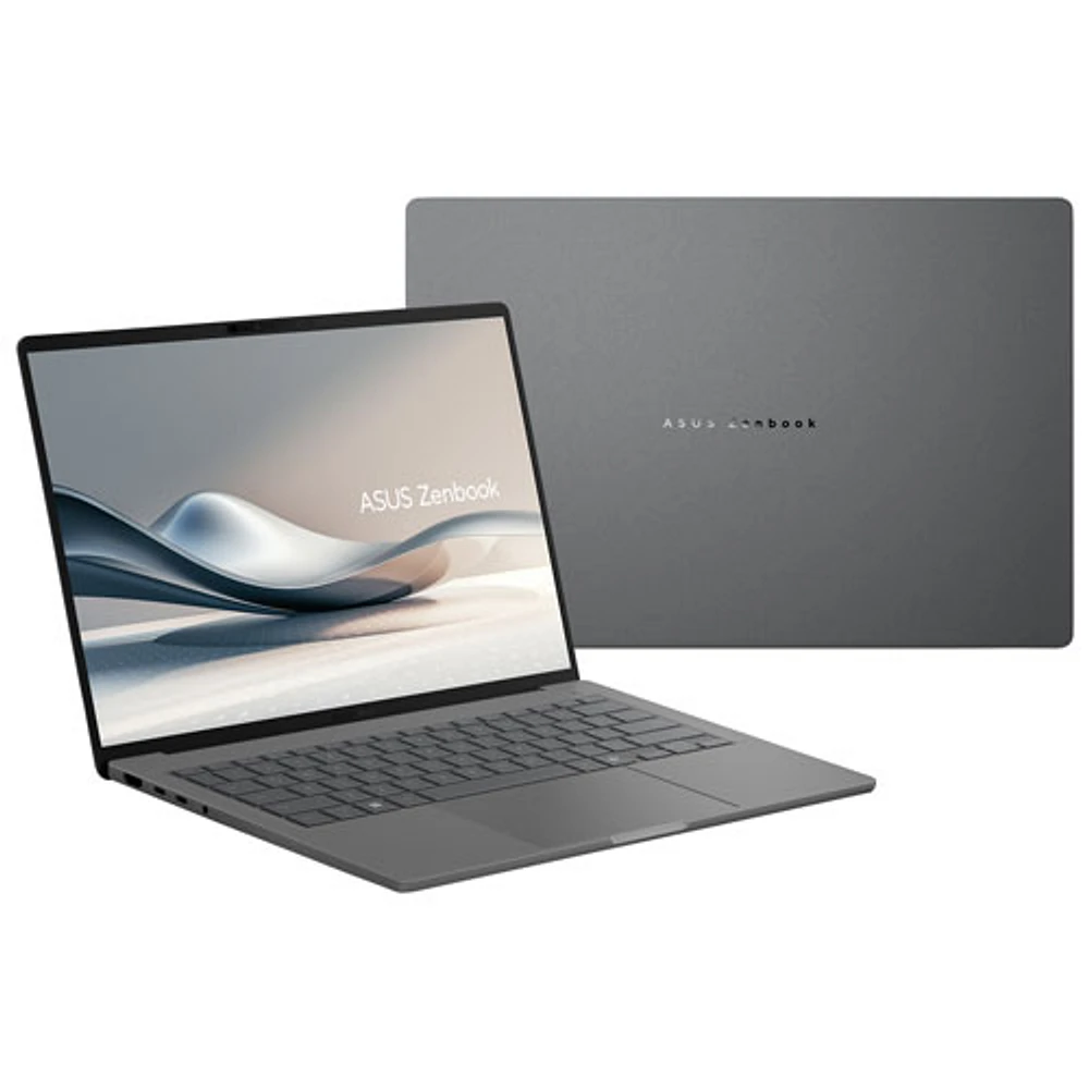 Portable Zenbook A14 14 po Copilot+ d'ASUS - Gris Islande (Snapdragon X/RAM 16 Go/SSD 1 To/Win 11)
