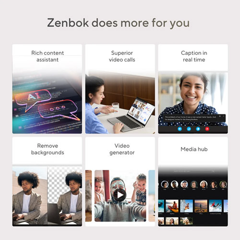 Portable Zenbook A14 14 po Copilot+ d'ASUS - Gris Islande (Snapdragon X/RAM 16 Go/SSD 1 To/Win 11)