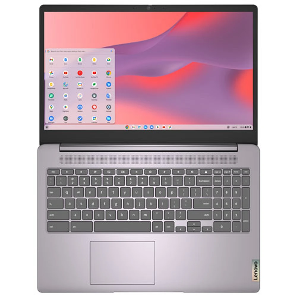 Chromebook IdeaPad 3i de 15,6 po de Lenovo - Gris arctique (Celeron N4500 d'Intel/eMMC 64 Go/RAM 4 Go/ChromeOS)