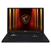Portable de jeu Raider 18 HX 18 po de MSI - Noir (Core Ultra9-285HX Intel/RAM 64 Go/SSD 4 To (2 x 2 To)/RTX 5080)