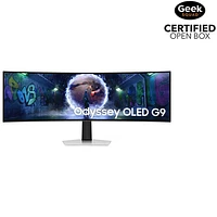 Boîte ouverte - Moniteur de jeu G-Sync/FreeSync DELO incurvé QHD 240 Hz GTG 0,03 ms 49 po Odyssey G9 de Samsung (LS49DG936SNXGO) - Argenté - Exclusivité Best Buy