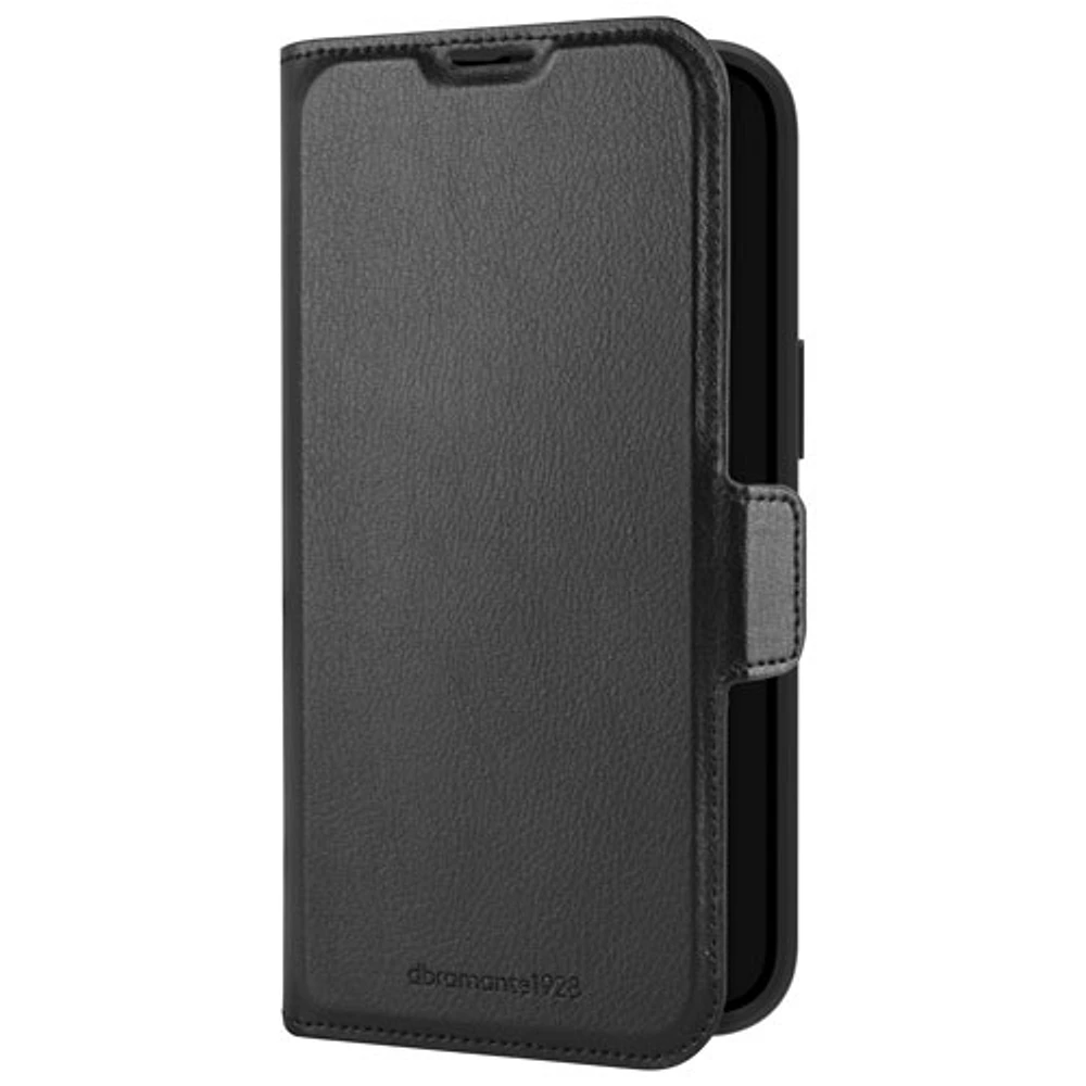 Étui-portefeuille Oslo Pro de Dbramante1928 pour iPhone 16e - Noir