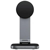 Satechi 2-in-1 Foldable 15W Qi2 Wireless Charging Stand - Space Grey