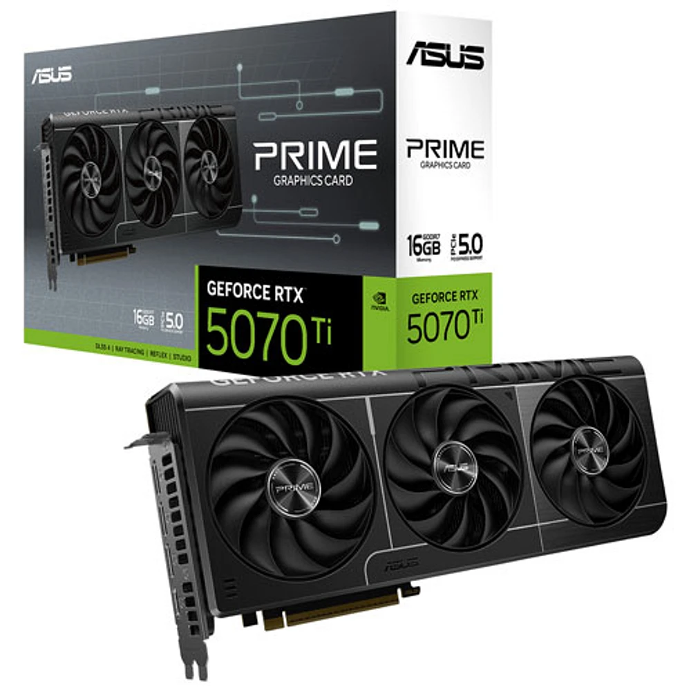 Carte graphique Prime RTX 5070 Ti 16 Go GDDR7 d'ASUS