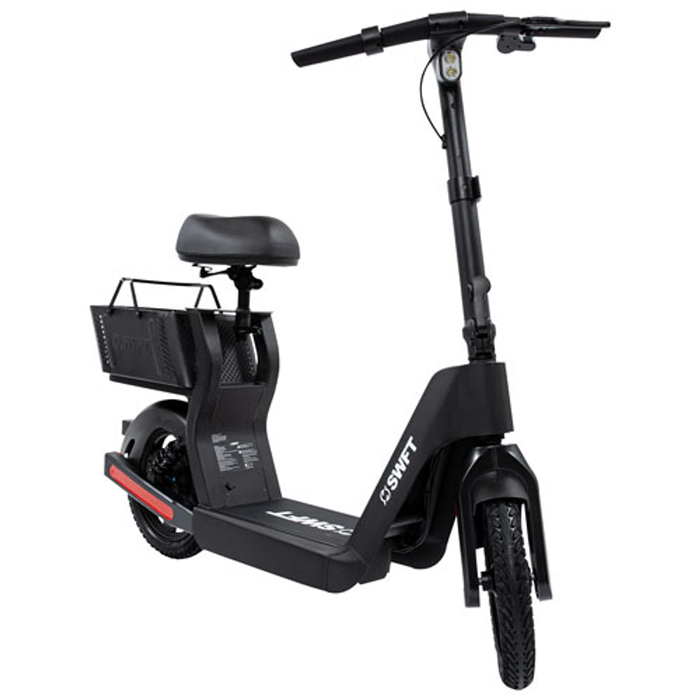SWFT SD Sit-Down Electric Scooter (400W Motor / Up to 24km Range / 20km/h Top Speed) - Black