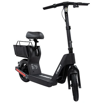 Trottinette électrique assis-debout SD de SWFT (moteur 400 W/autonomie maximale 24 km/vitesse maximale 20 km/h) - Noir