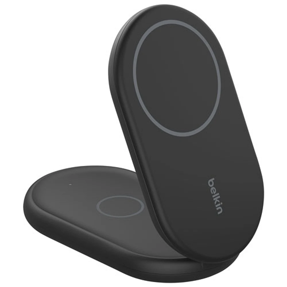 Belkin 2-in-1 15W Qi2 Wireless Foldable Charging Stand - Black