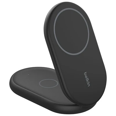 Belkin 2-in-1 15W Qi2 Wireless Foldable Charging Stand - Black