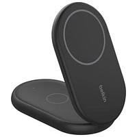Belkin 2-in-1 15W Qi2 Wireless Foldable Charging Stand - Black
