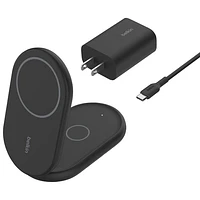Belkin 2-in-1 15W Qi2 Wireless Foldable Charging Stand - Black