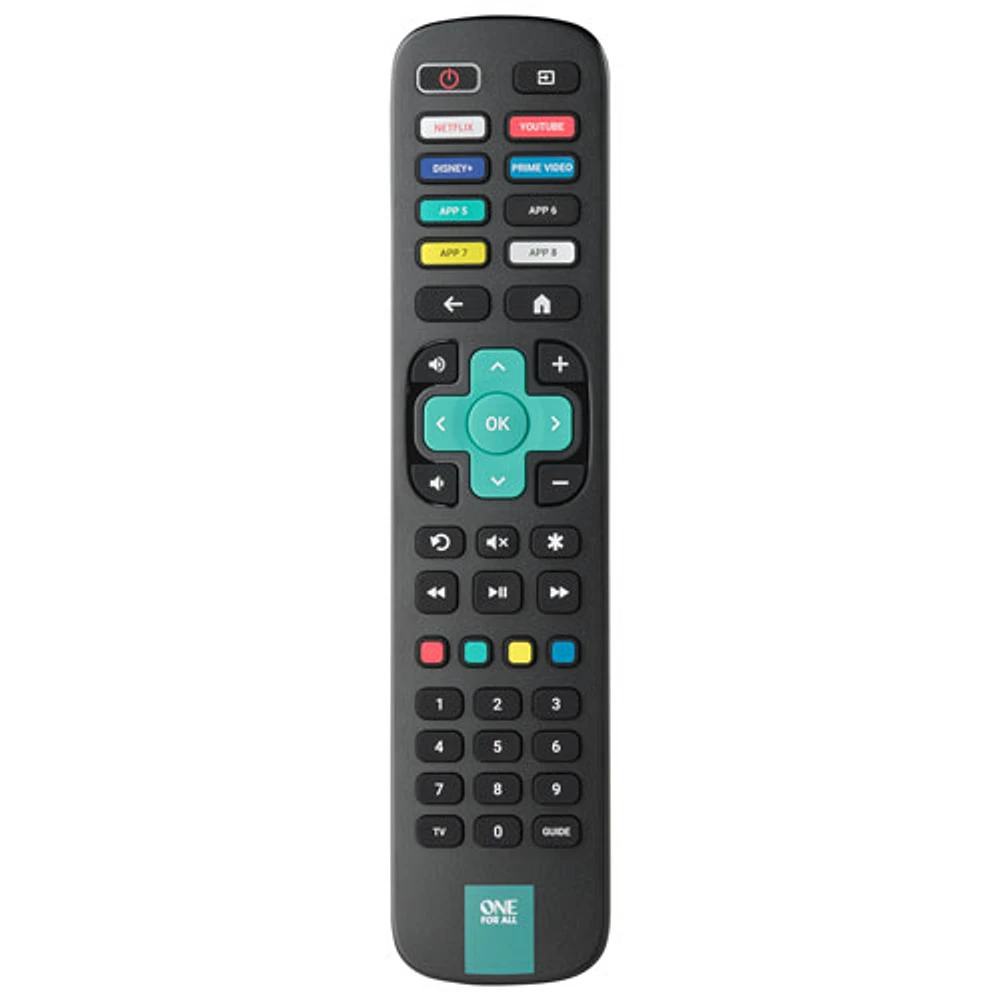 Télécommande de rechange de One For All pour téléviseurs Roku TV (URC4923)