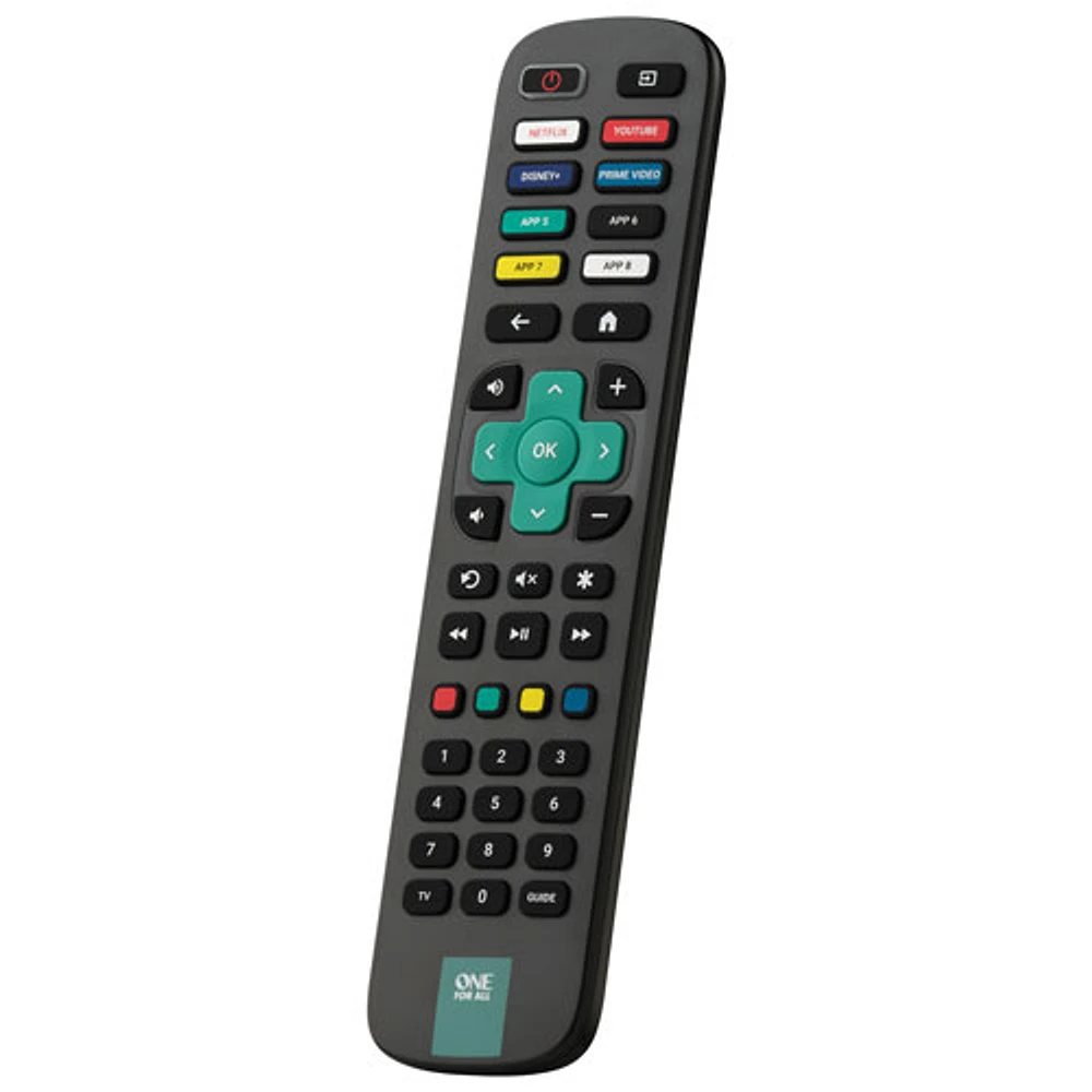 Télécommande de rechange de One For All pour téléviseurs Roku TV (URC4923)