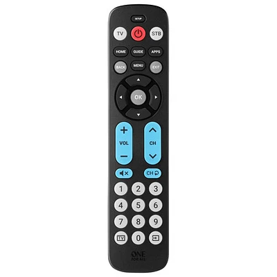 One For All 2-Device Big Button Universal Remote Control (URC6821)