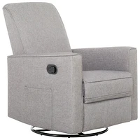 Evolur Raleigh 360-degree Swivel Glider - Light Grey
