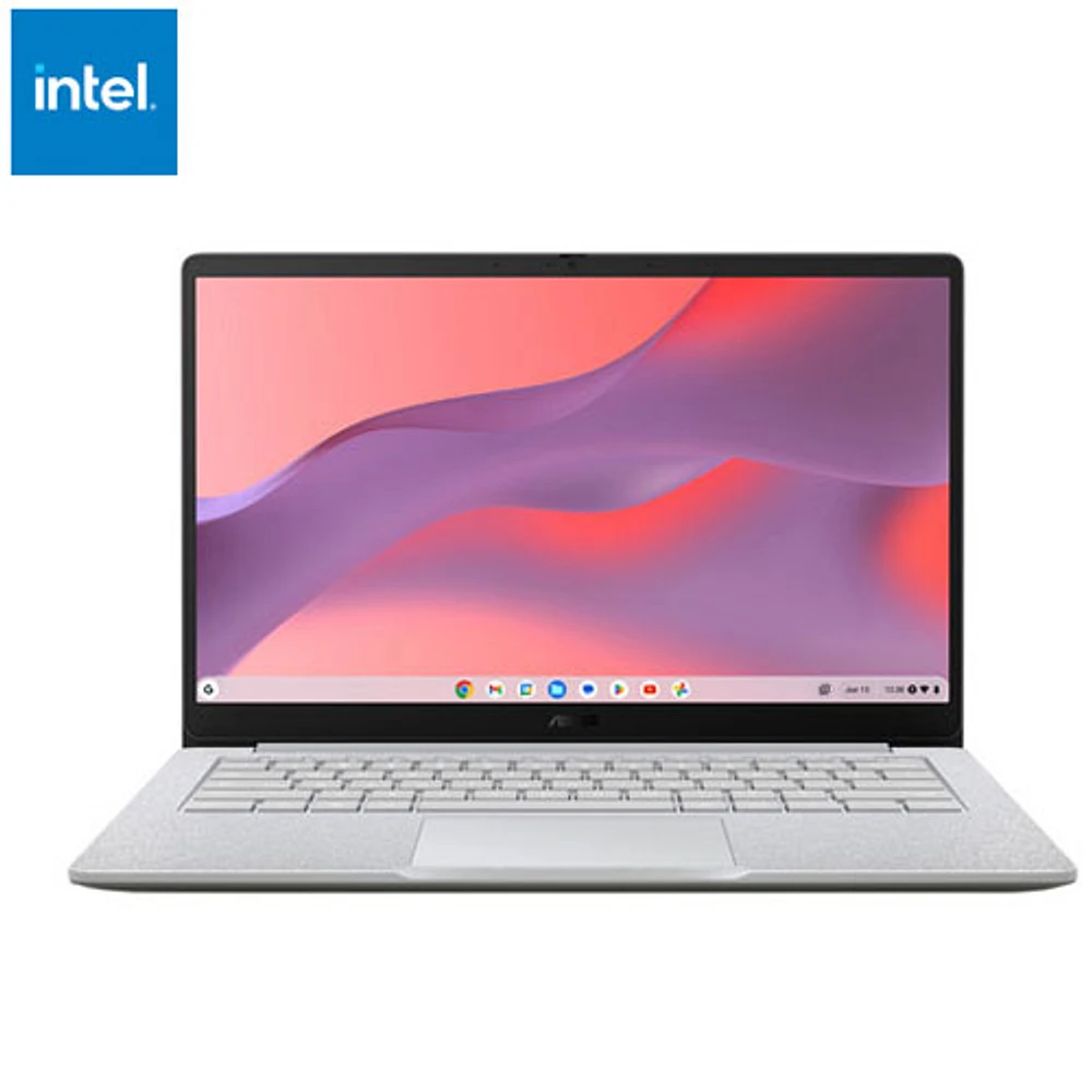 Chromebook de 14 po CX14 d'ASUS avec 3 mois de forfait Google AI Pro - Gris pur (Celeron N4500 d'Intel/RAM 4 Go/eMMC 64 Go)