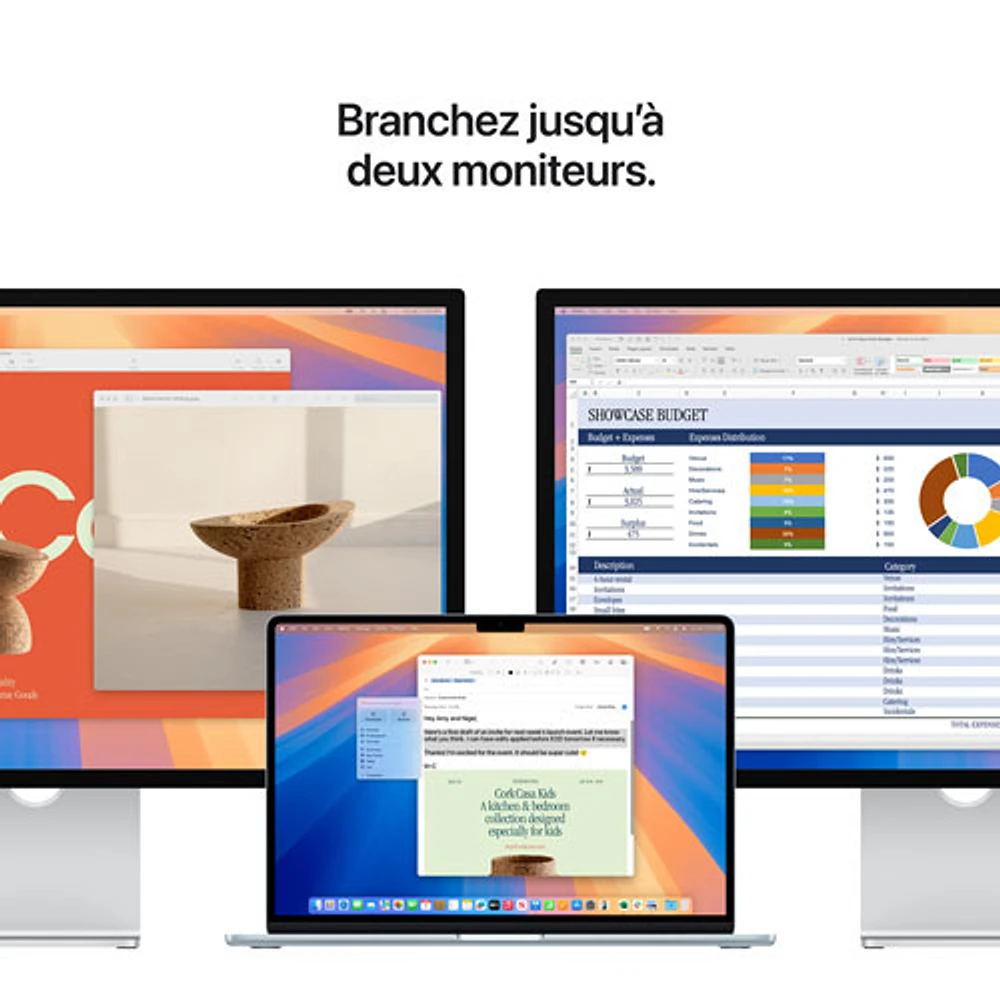 MacBook Air de 15,3 po avec Touch ID d'Apple (2025) - Comète (M4 d'Apple/RAM 24 Go/SSD 512 Go) - Anglais