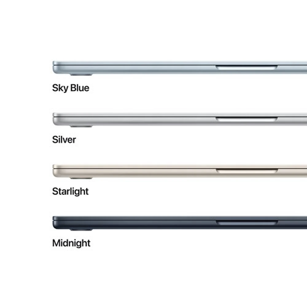 MacBook Air de 15,3 po avec Touch ID d'Apple (2025) - Comète (M4 d'Apple/RAM 24 Go/SSD 512 Go) - Anglais