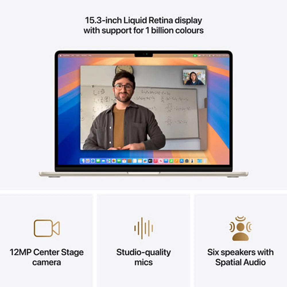 MacBook Air de 15,3 po avec Touch ID d'Apple (2025) - Comète (M4 d'Apple/RAM 24 Go/SSD 512 Go) - Anglais