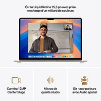 MacBook Air de 15,3 po avec Touch ID d'Apple (2025) - Comète (M4 d'Apple/RAM 24 Go/SSD 512 Go) - Anglais