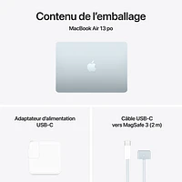 Apple MacBook Air 13.6" w/ Touch ID (2025) - Sky Blue (Apple M4 / 16GB RAM / 512GB SSD) - French