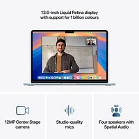 Apple MacBook Air 13.6" w/ Touch ID (2025) - Sky Blue (Apple M4 / 16GB RAM / 512GB SSD) - French