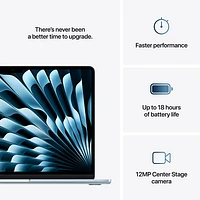 Apple MacBook Air 13.6" w/ Touch ID (2025) - Sky Blue (Apple M4 / 16GB RAM / 512GB SSD) - French