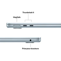 Apple MacBook Air 13.6" w/ Touch ID (2025) - Sky Blue (Apple M4 / 16GB RAM / 512GB SSD) - French