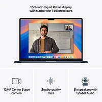Apple MacBook Air 15.3" w/ Touch ID (2025) - Midnight (Apple M4 / 16GB RAM / 256GB SSD