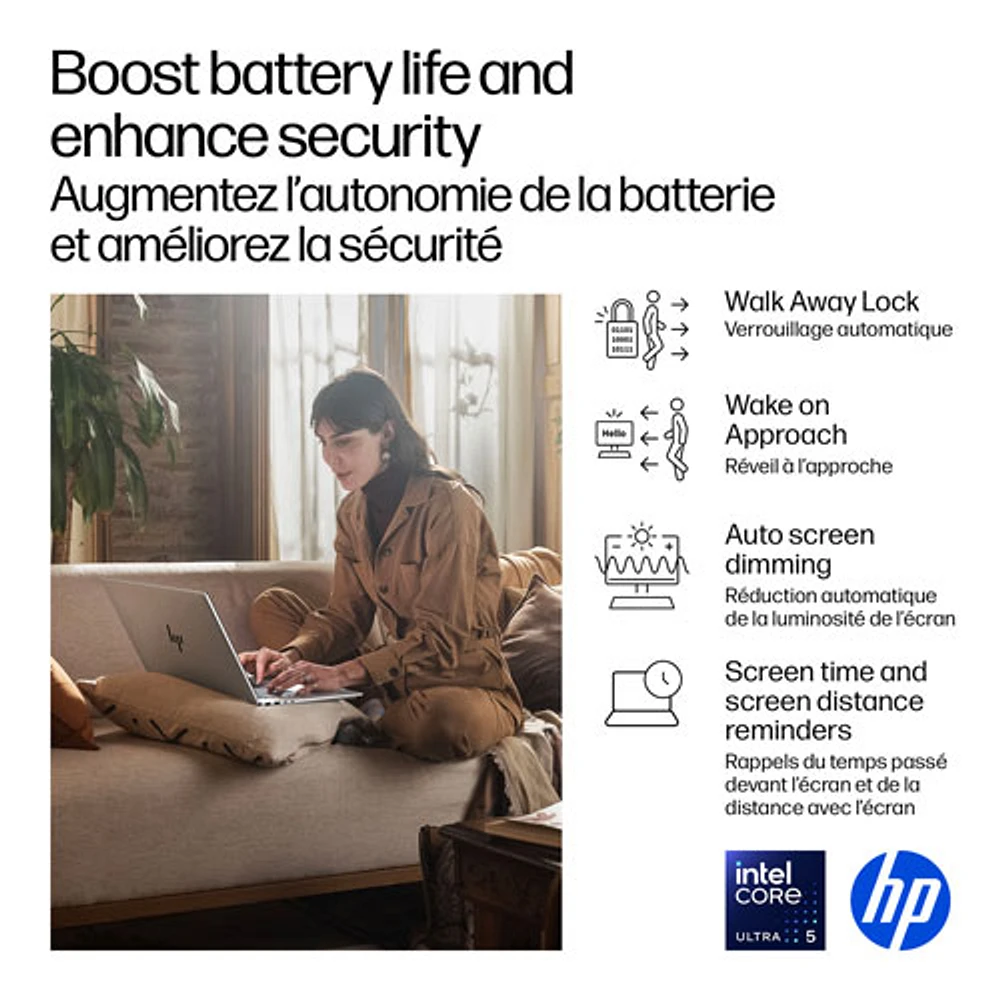 Portable Copilot+ PC 2-en-1 tactile de 16 po OmniBook 7 Flip de HP (Core Ultra 5-226v d'Intel/RAM 16 Go/SSD 512 Go)